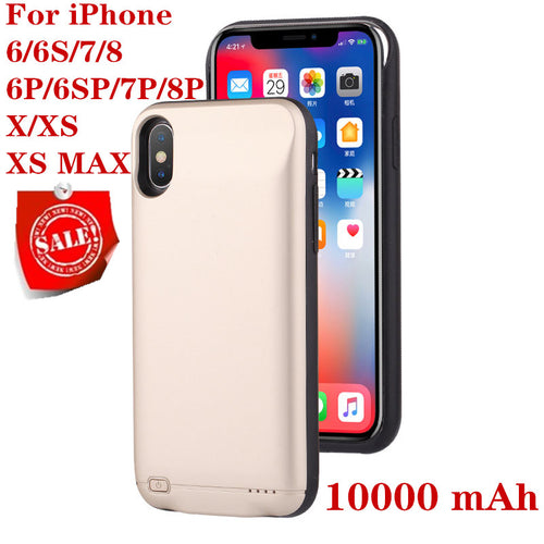 Hot 10000mAh Battery Charger Case For iphone 6 6s 7 8 Plus Power Bank Charging Case For iphone X XS Max XR 6 s Battery Case